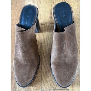 Rebecca. Minkoff Leather Shoes Size 10 M Brown Studded Stacked Heel Mule